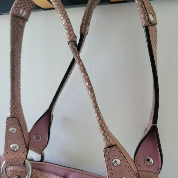 COACH Penelope Sateen Shopper Purse - Pink and Cream - Picture 8 of 8